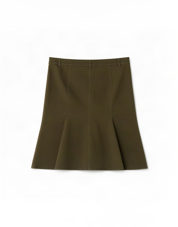 Gonna Trussardi Donna Tromba IT 42 Media W30 Cotone Kaki