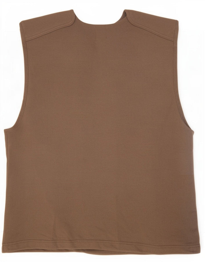 Canotta oversize da donna Zara UK 10 piccola in cotone marrone
