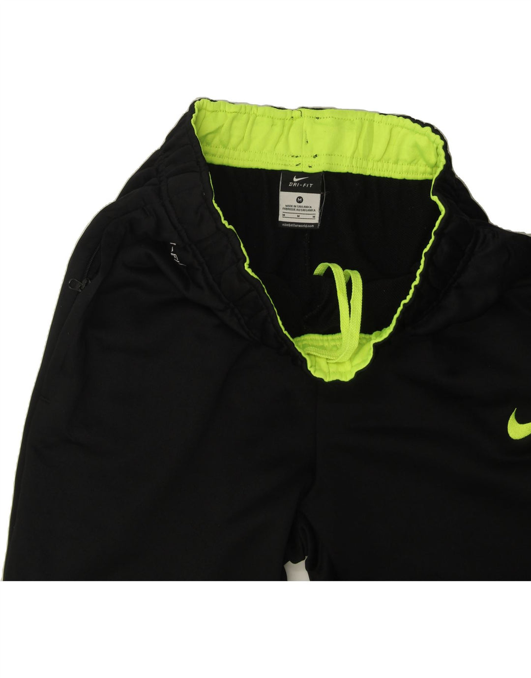 NIKE Womens Dri Fit Tracksuit Trousers UK 14 Medium  Black Polyester Vintage Nike and Second-Hand Nike from Messina Hembry 