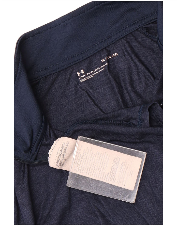 Top da tuta pullover con zip da donna Under Armour UK 18 XL Blu navy