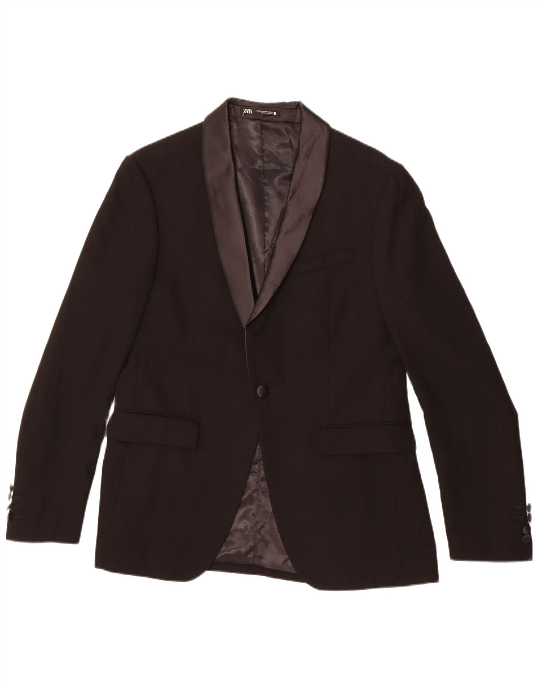 Giacca blazer da uomo a 1 bottone Zara EU 50 media nera