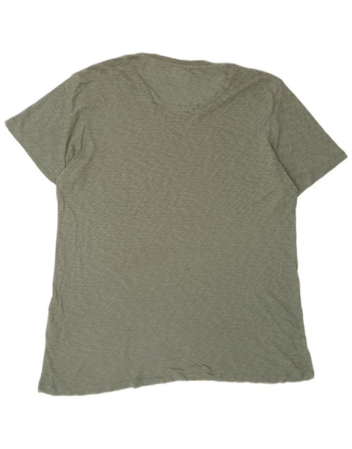 JACK & JONES Mens T-Shirt Top XL Green Cotton