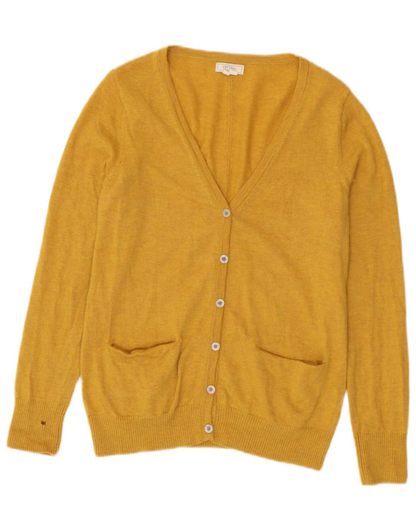 Maglione cardigan da donna Fat Face UK 12 Lana gialla media