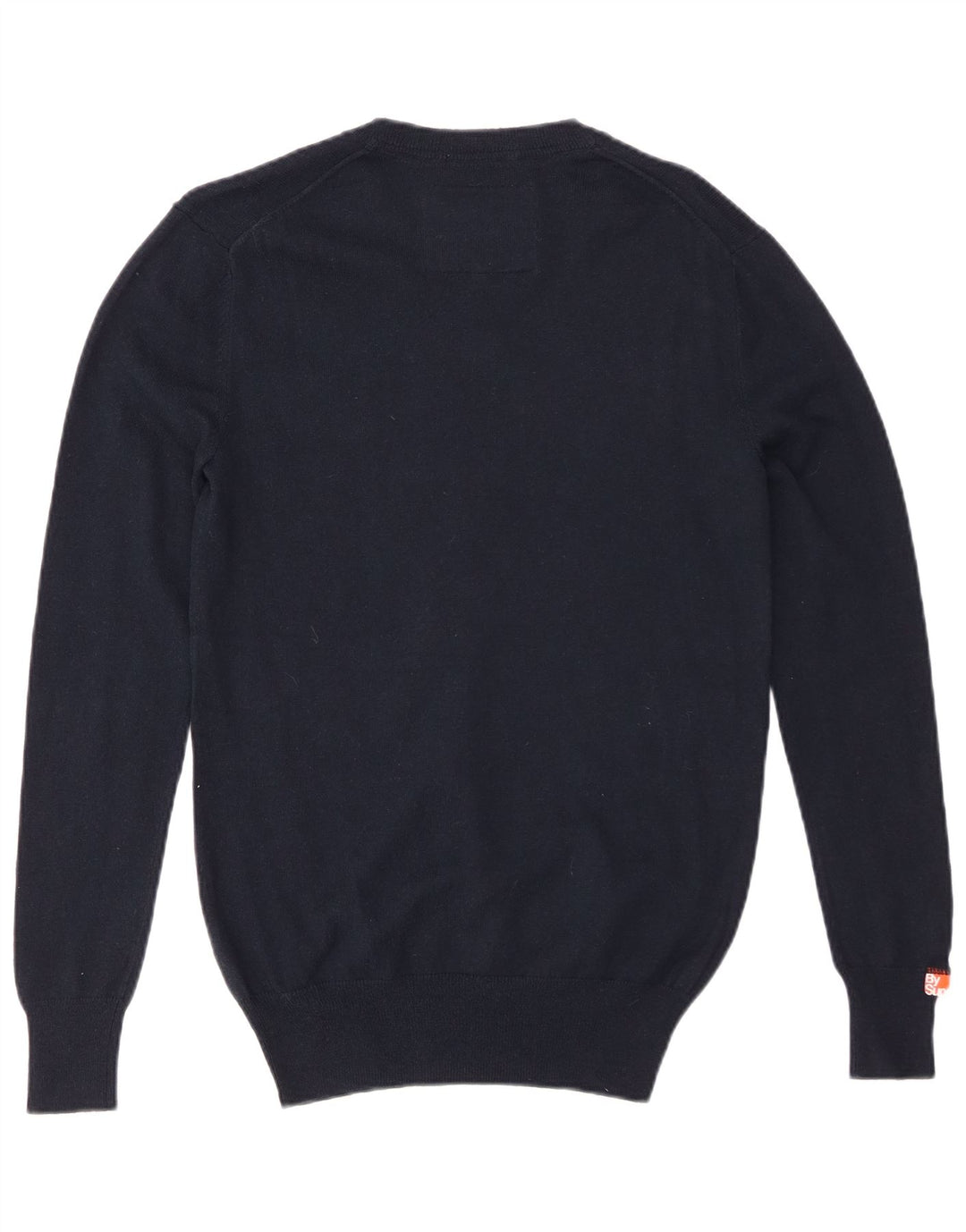 Maglione da uomo con scollo a V SUPERDRY piccolo in cotone blu navy