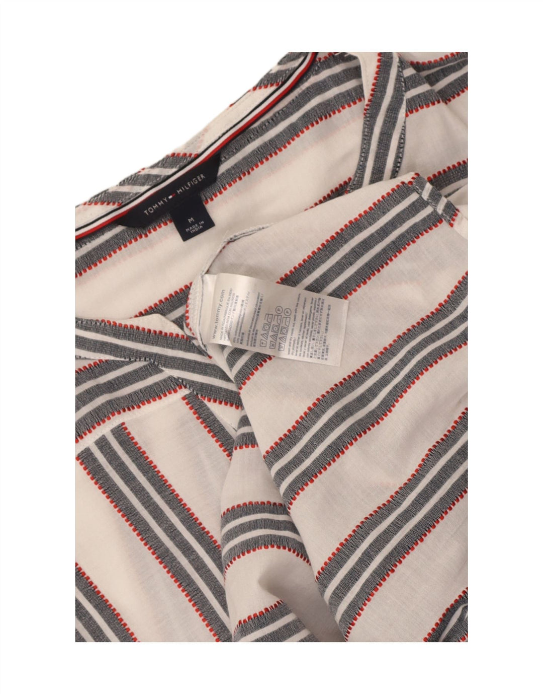 Camicetta senza maniche da donna Tommy Hilfiger Top UK 14 a righe bianche medie