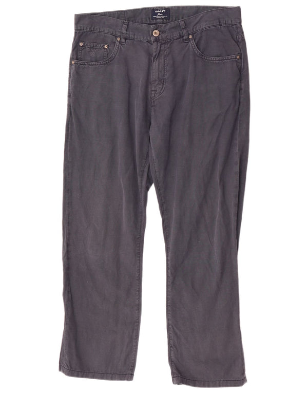 Gant Pantaloni casual Jason Regular Fit da uomo W32 L26 in cotone blu navy