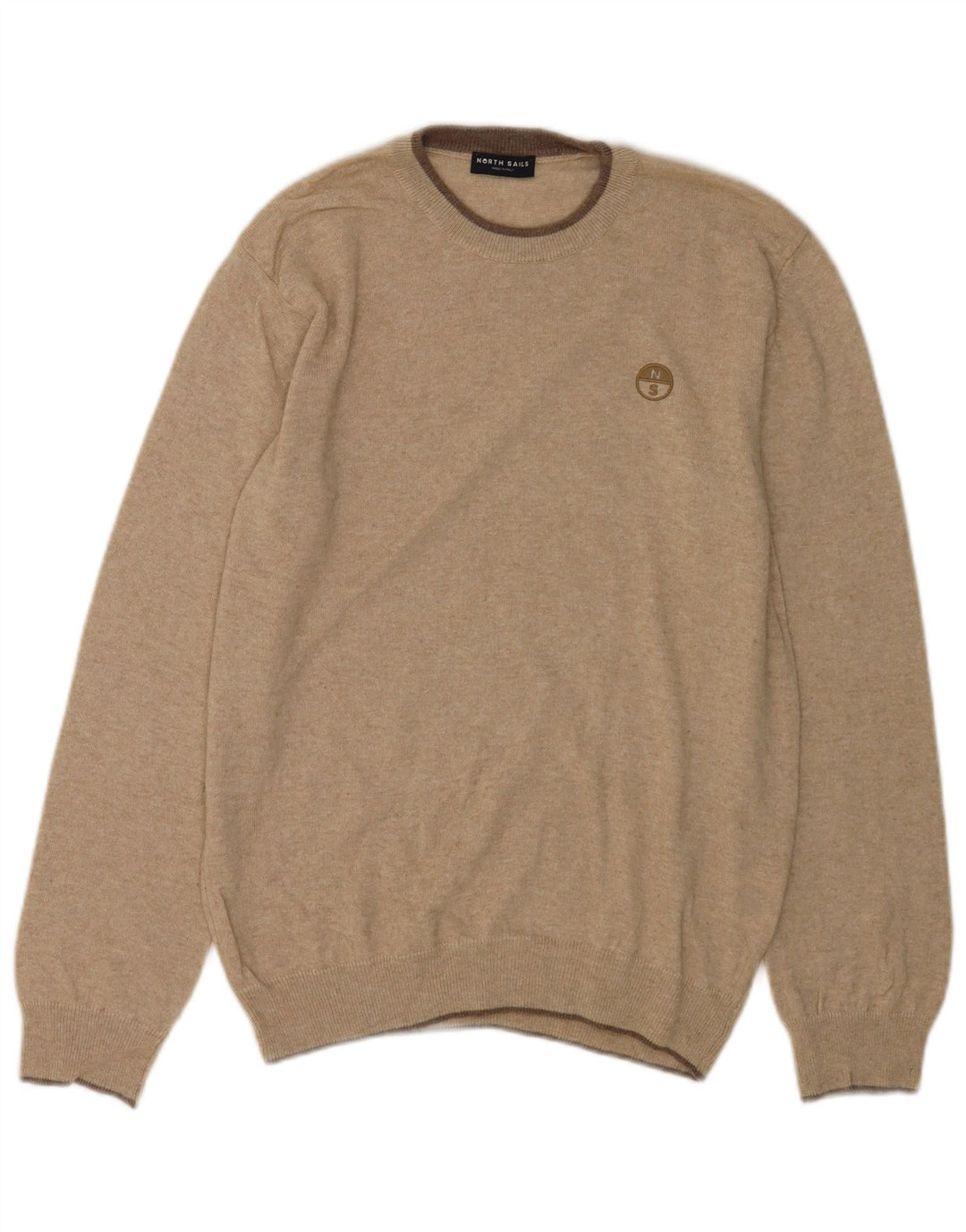 Maglione maglione girocollo da uomo North Sails beige medio in poliammide