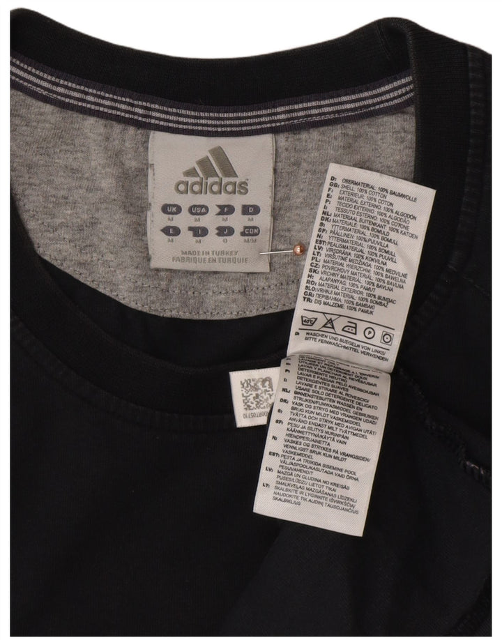 T-shirt ADIDAS da uomo Top in cotone nero medio