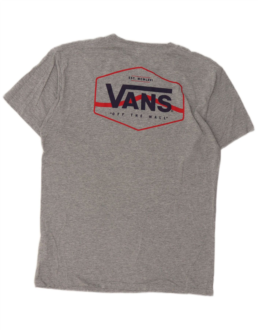 T-shirt da uomo Vans Classic Fit, top in cotone mélange grigio medio