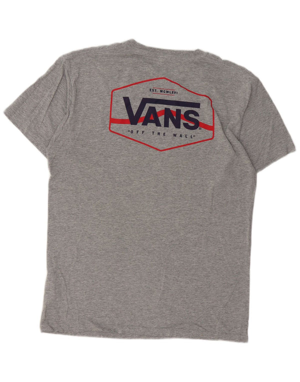 T-shirt da uomo Vans Classic Fit, top in cotone mélange grigio medio