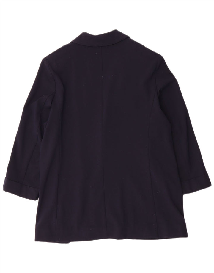Giacca blazer aperta con maniche a 3/4 Marks & Spencer da donna UK 14 blu navy medio