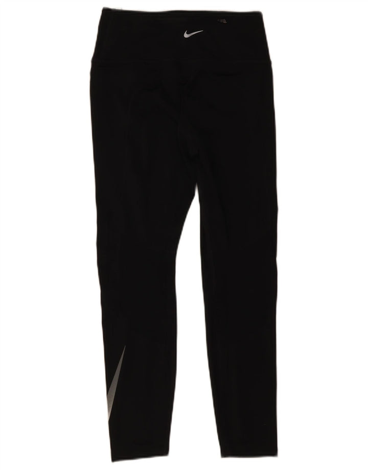 Leggings grafici Nike Dri Fit da donna UK 10 piccoli poliestere nero