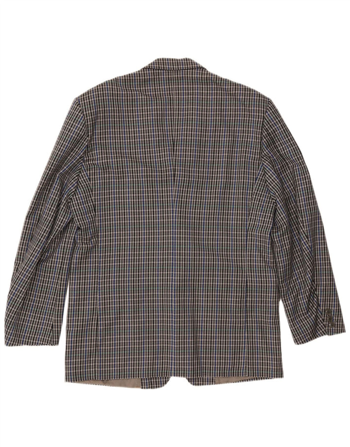 MARIO ZEGNA Giacca Blazer da Uomo a 2 Bottoni IT 52 XL Lana a quadri Grigia