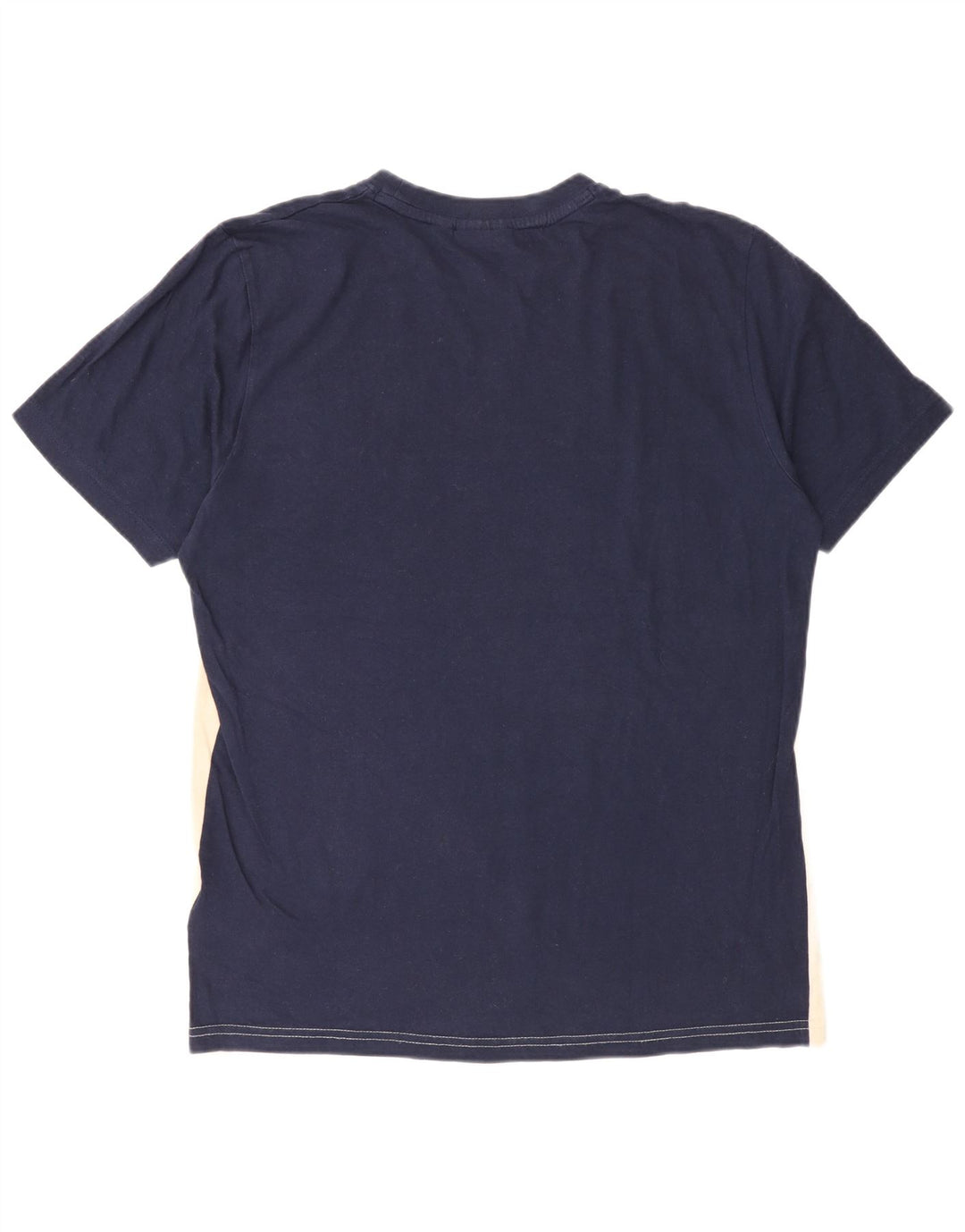 T-shirt Fila da uomo Top Small in cotone color block blu navy