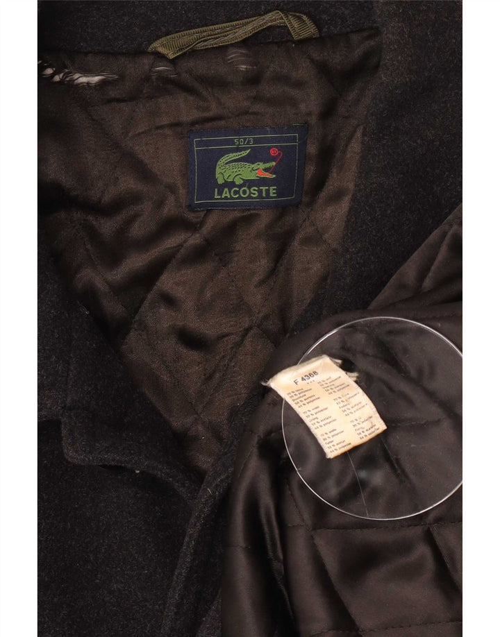 Cappotto Lacoste Uomo IT 50 Large Nero Lana