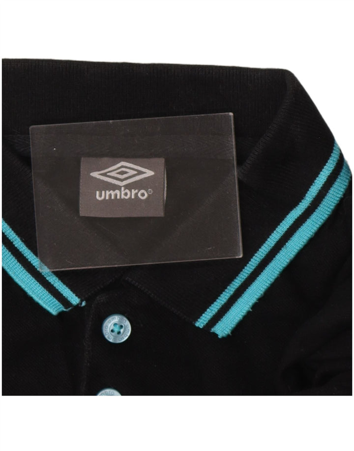 Polo da uomo UMBRO in cotone nero medio