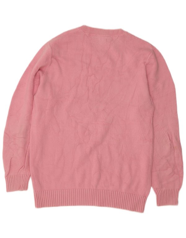 Maglione maglione girocollo da uomo Tommy Hilfiger piccolo cotone rosa