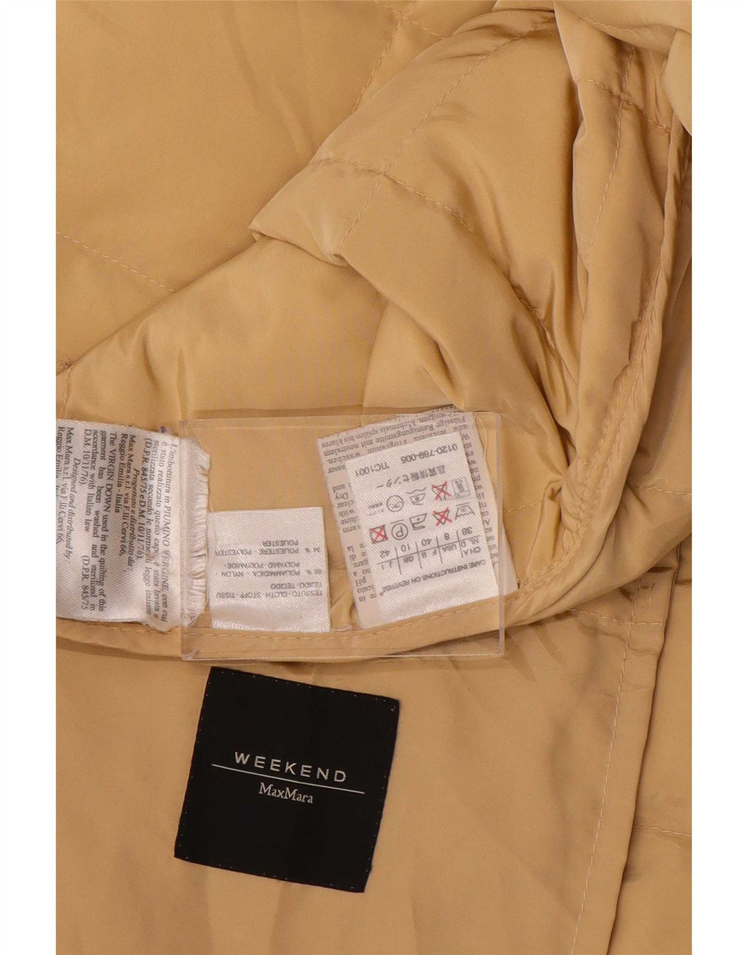 Giacca imbottita oversize da weekend da donna Max Mara UK 10 piccola gialla