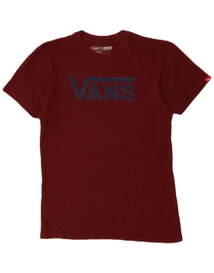 T-shirt grafica da uomo VANS Top in cotone bordeaux medio