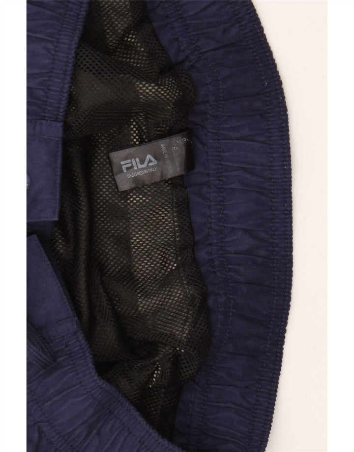 Pantaloncini da bagno grafici da uomo Fila Small in poliestere color block grigio