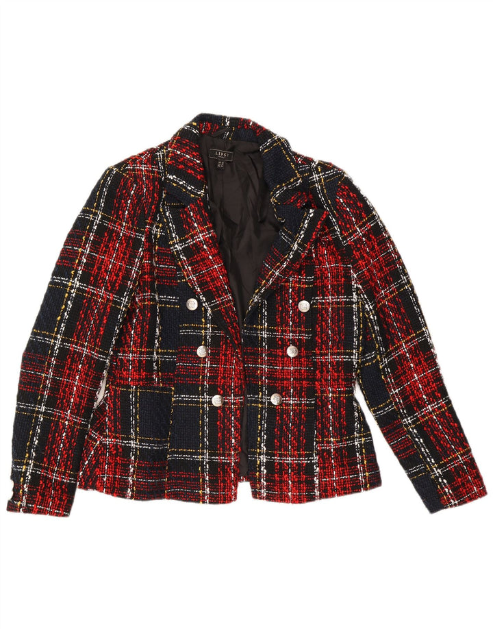 Giacca Blazer da Donna Lipsy UK 16 Large Rosso a Quadri in Poliestere