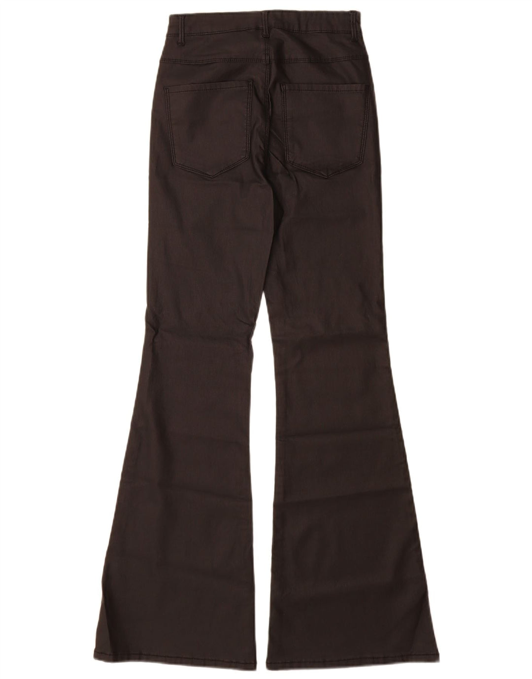 Solo pantaloni casual svasati da donna piccoli W26 L30 viscosa nera