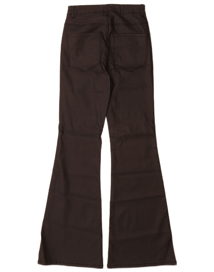 Solo pantaloni casual svasati da donna piccoli W26 L30 viscosa nera