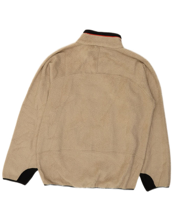 Giacca in pile da uomo Fila UK 40 Large Beige Colourblock Poliestere Sports