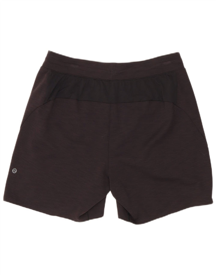 Pantaloncini sportivi da donna Lululemon UK 12 medi neri screziati
