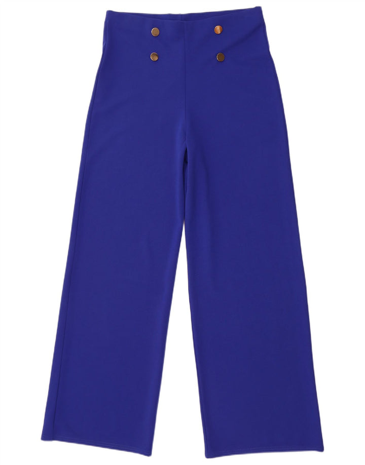 Pantaloni casual dritti da donna Quiz UK 12 Medium W30 L31 Poliestere blu
