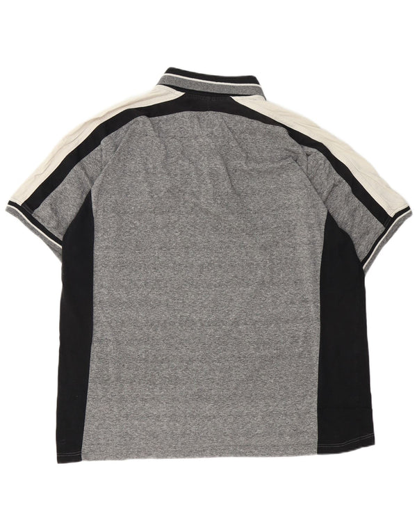Polo PUMA da uomo XL in cotone color block grigio
