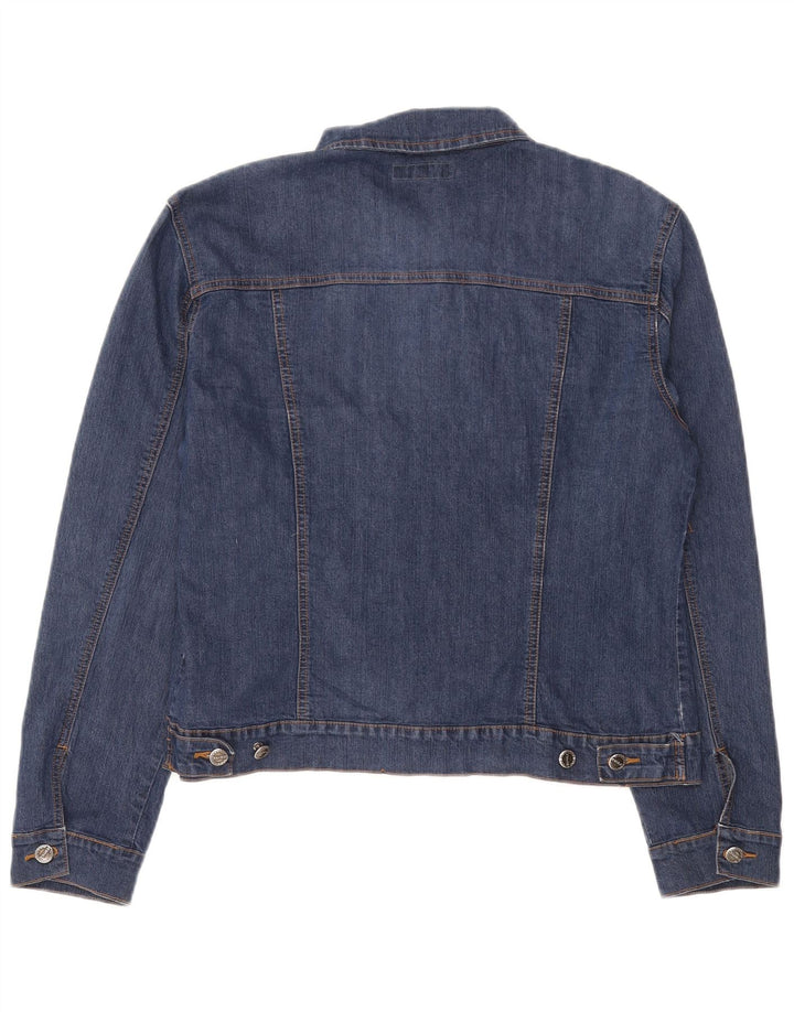 Giacca di jeans vintage da donna UK 16 grande cotone blu