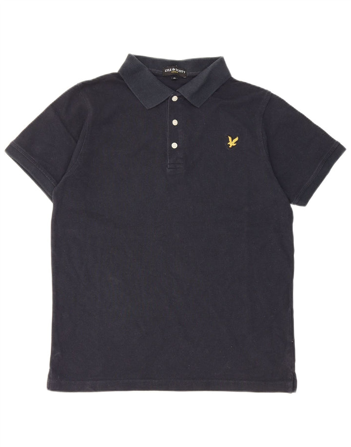Polo da uomo Lyle & Scott in cotone blu navy medio