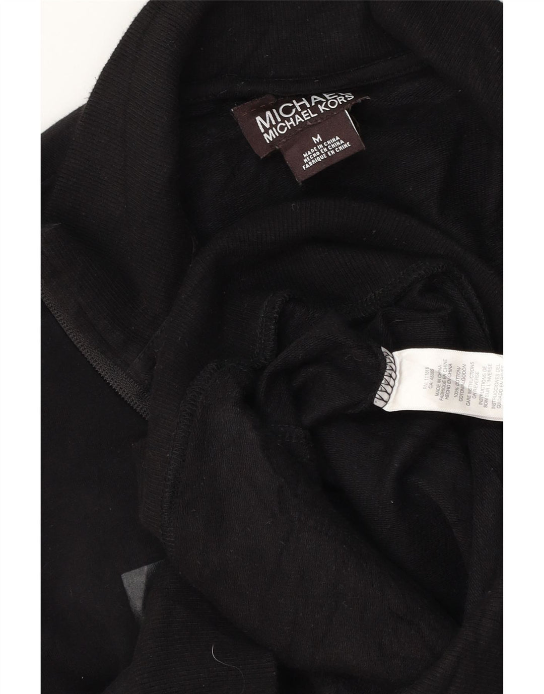 Giacca da ginnastica da uomo con grafica Michael Kors, cotone nero medio