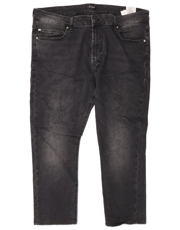 Guess Uomo Chris Skinny Jeans W38 L26 Cotone Grigio