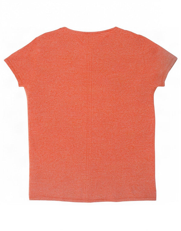T-shirt da donna Tommy Hilfiger Top UK 18 XL cotone chiazzato arancione