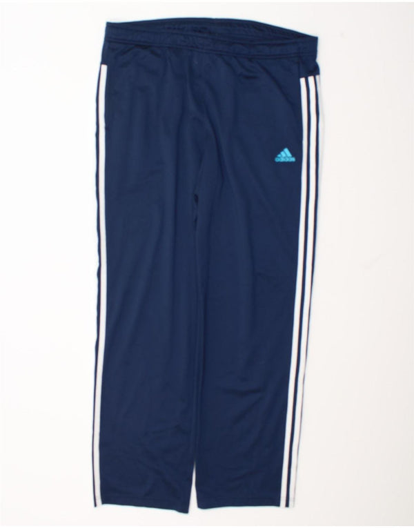 Pantaloni da tuta da uomo Adidas Large in poliestere blu navy