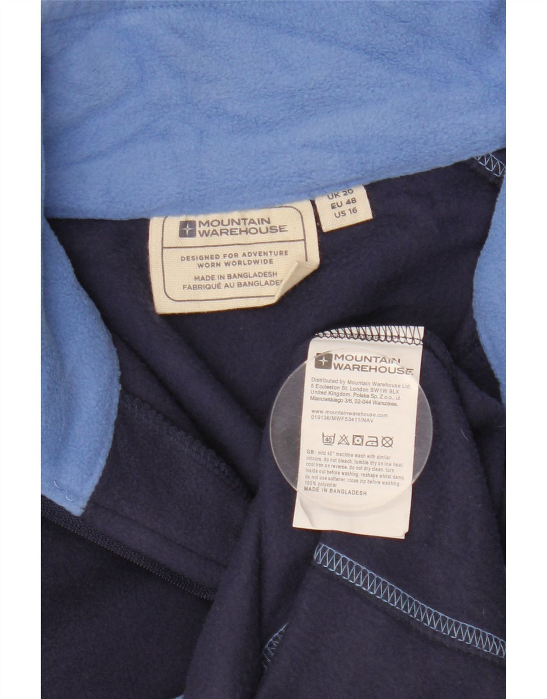 Maglione oversize in pile da donna Mountain Warehouse UK 20 2XL Blu navy