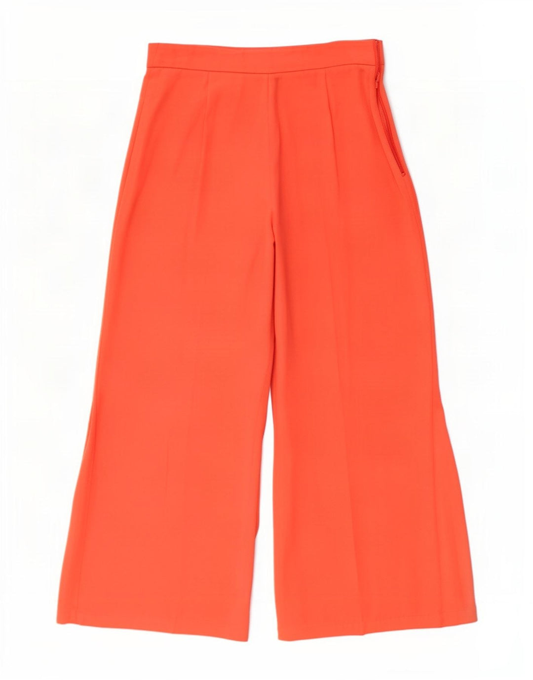 Pantaloni Capri a gamba larga da donna Zara medi W28 L22 poliestere arancione