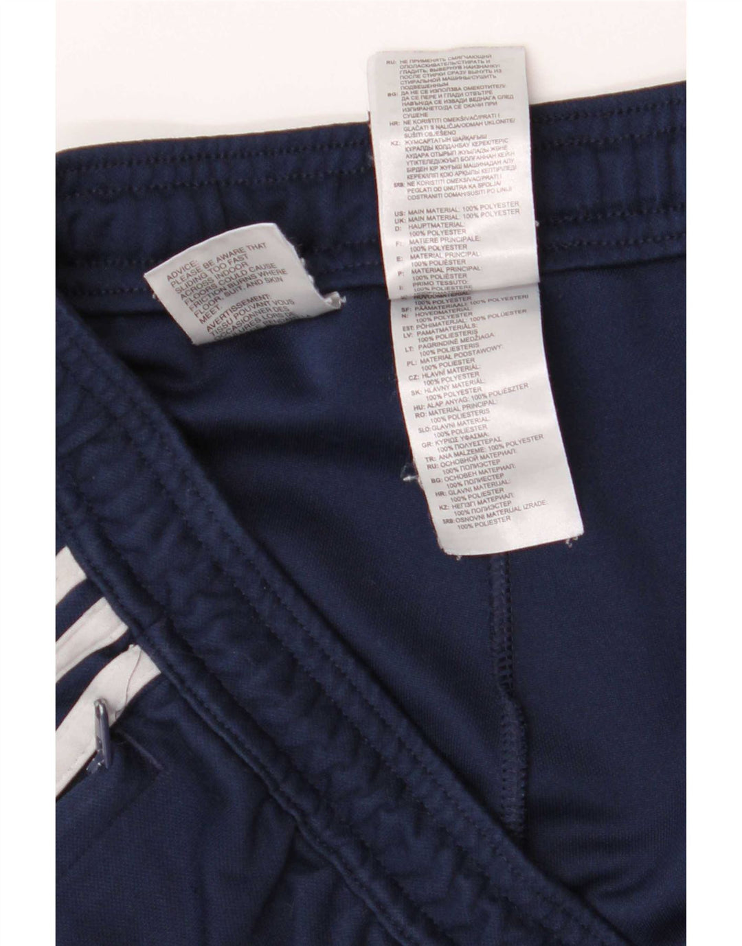 Pantaloni da tuta da uomo Adidas Large in poliestere blu navy