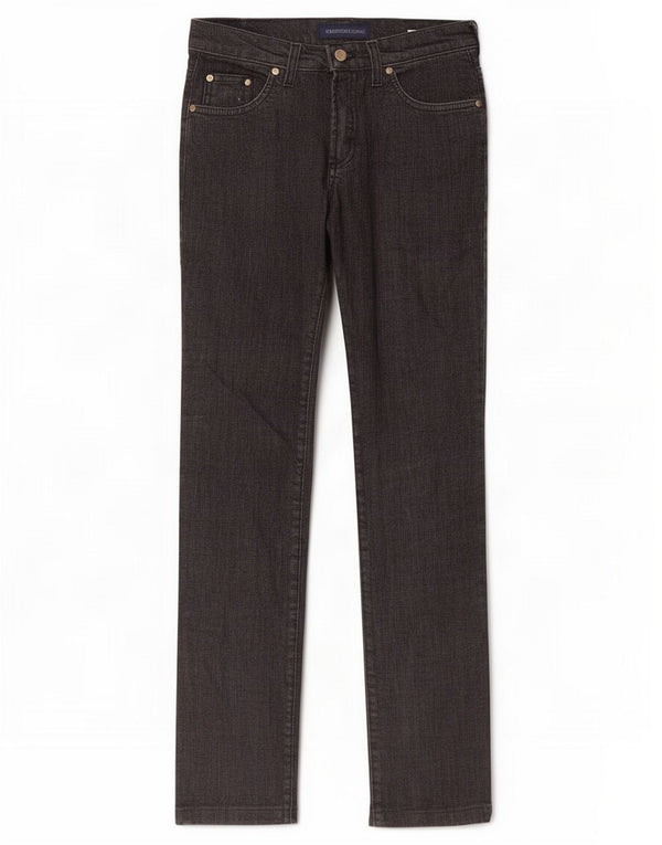 Jeans Dritti Donna Trussardi W27 L29 Cotone Grigio