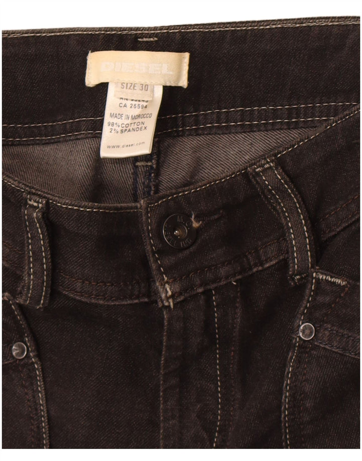 Bermuda da donna Diesel Shorts in denim W30 cotone marrone medio