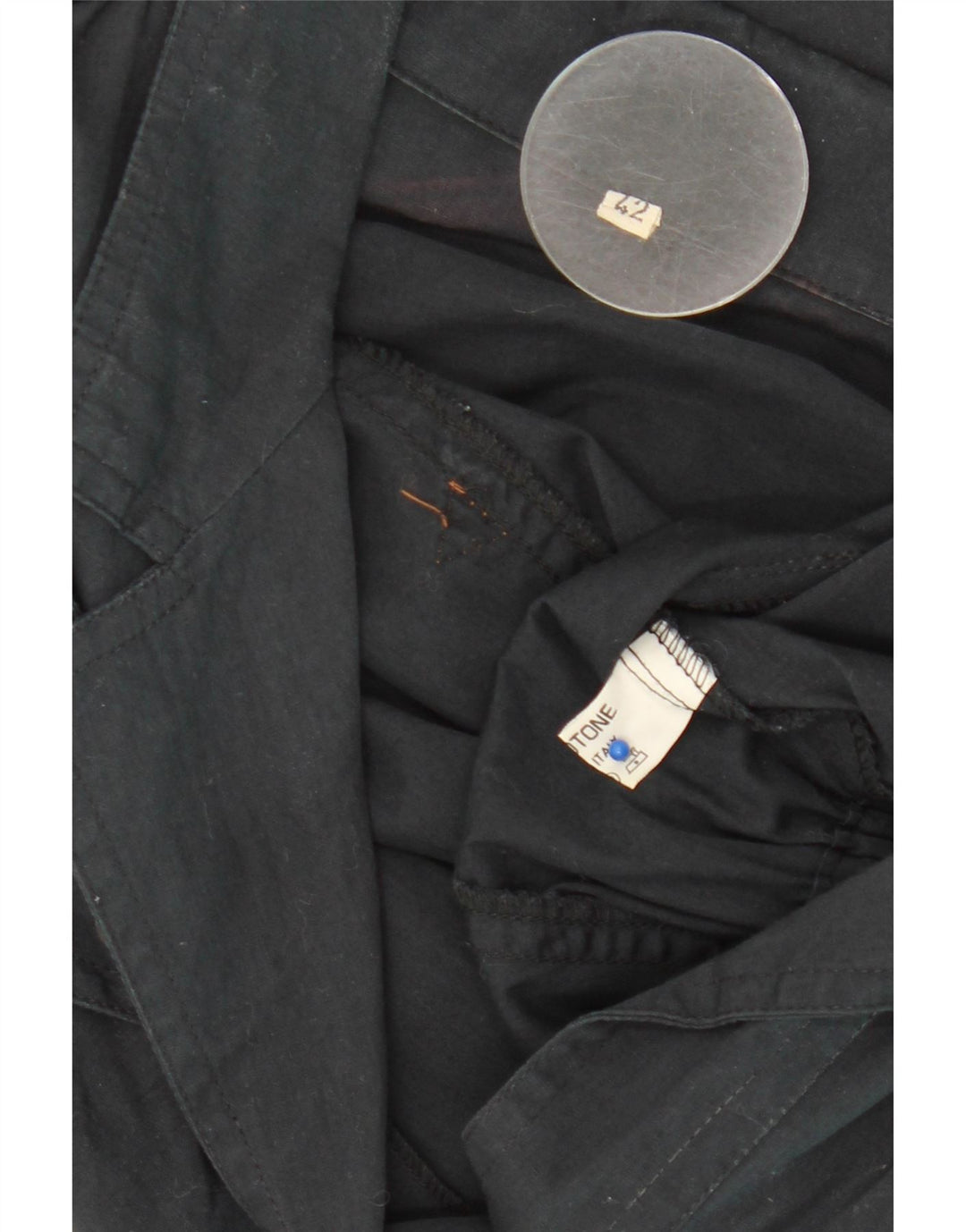 Tuta vintage da donna IT 42 media in cotone blu navy