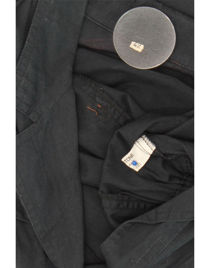 Tuta vintage da donna IT 42 media in cotone blu navy