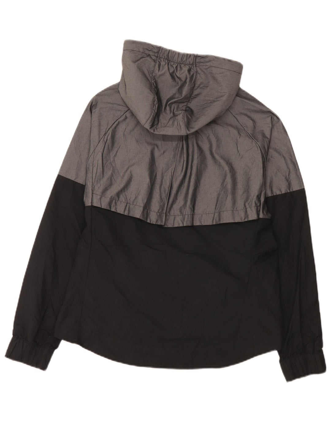 Giacca antipioggia con cappuccio Nike da uomo UK 38 Nylon color block grigio medio