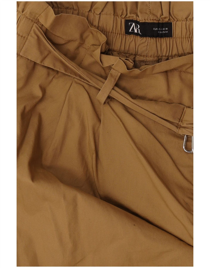 Pantaloncini casual con ancoraggio da donna Zara medi W28 marroni