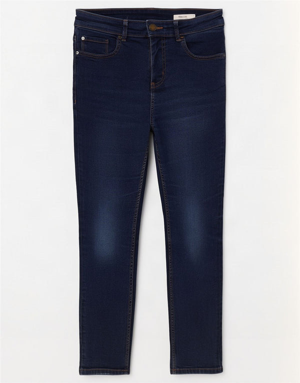Marks & Spencer Donna The Lily Cropped Jeans UK 12 Medio W30 L25 Blu