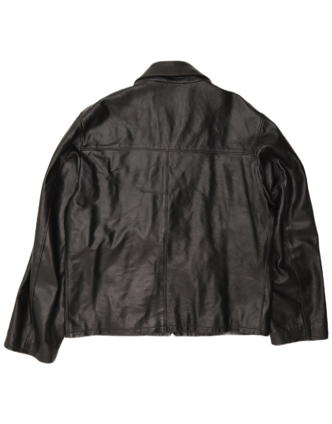Giacca in pelle vintage da uomo UK 40 grande nera