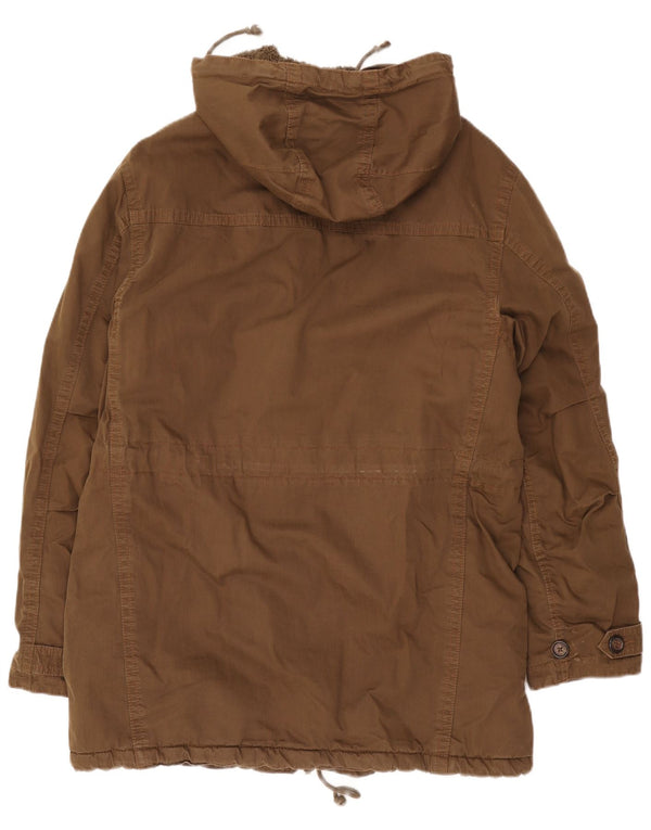 Giacca Parka con cappuccio da uomo Tommy Hilfiger UK 38 Cotone marrone medio