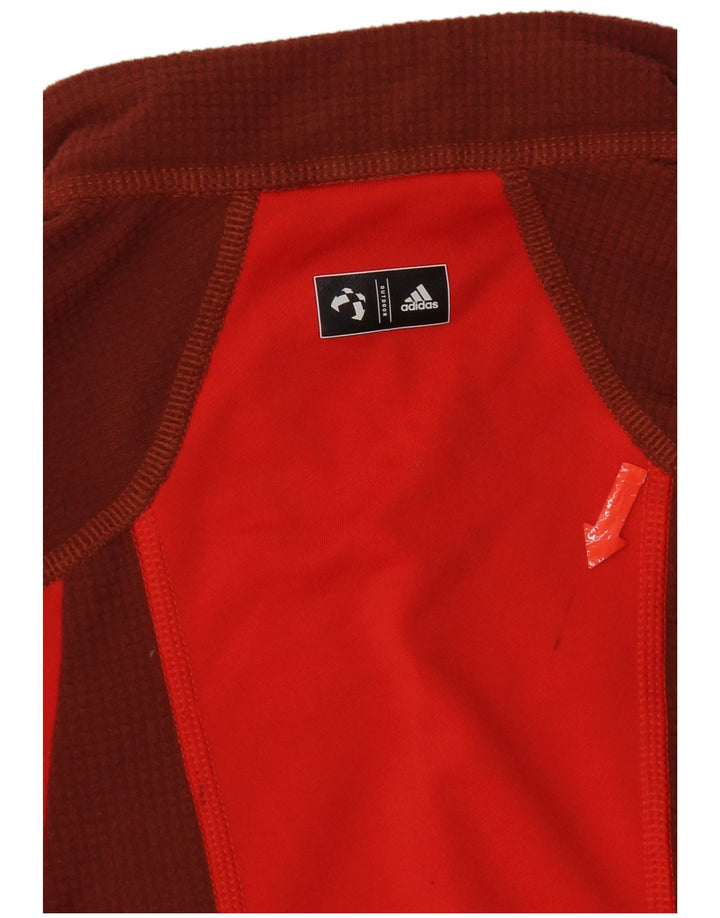 Giacca da tuta da donna Adidas UK 12 Poliestere color block marrone medio